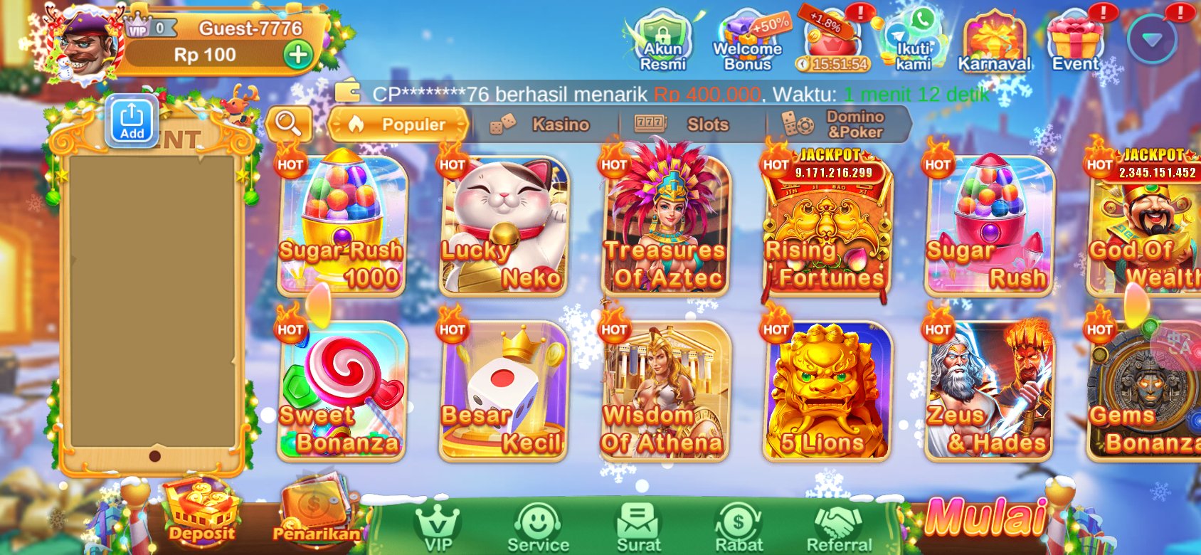 Permainan slot terbaik dengan jackpot hingga miliaran di K3K3 2 4 31.